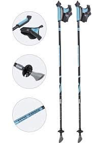 Карбоновые телескопические палки для скандинавской ходьбы ECOS AQD-B018С Blue
