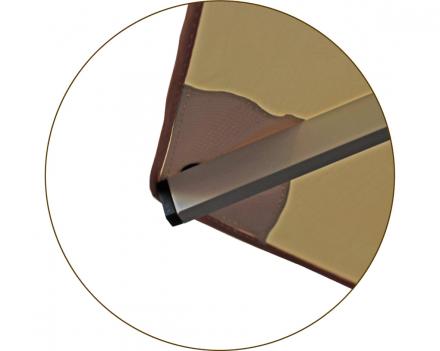 Зонт квадратный 2.5 х 2.5 м (8 спиц) алюминиевый, с воланом